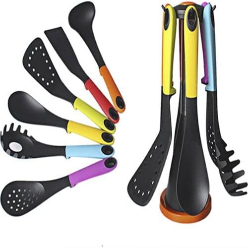 Non-Stick Heat Resistant Handle Spatula Spoon Silicone Kitchenware Cooking Utensils Set With Storage Box Kitchen Tools