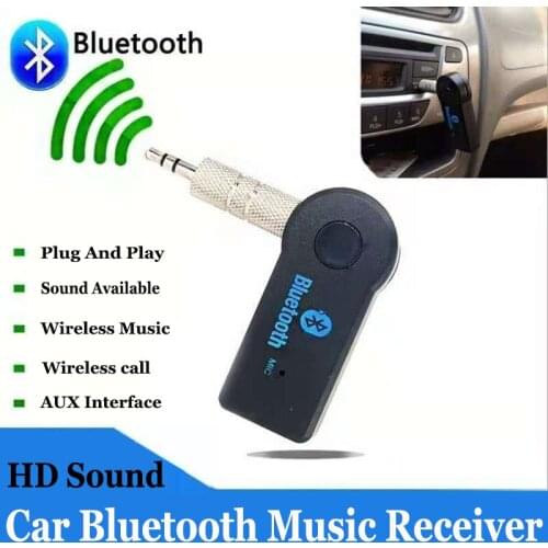 Car Bluetooth5.0 Music Receiver Adapter Audio Bluetooth Wireless Transmission 3.5mm Jack AUX Extender for Computer Laptop Tablet