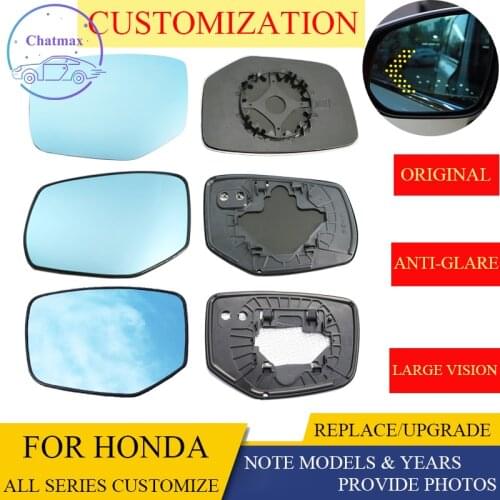 Sideview Rear Mirror Customize For Honda All Series Accord Civic Fit URV Blue Glass With Heating Turn Signal LED Large Vision