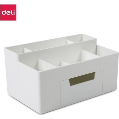 DELI Office Storage Box For Cosmetics Accessories Organizer Stationery Pen Holder Desktop Supplies 8914