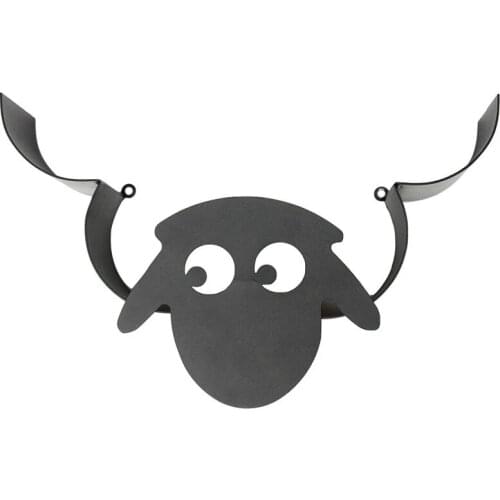 Toilet Roll Holder Sheep Wall Mount Black Metal Toilet Paper Wc Tissue Storage Decorative Paper Holder Bathroom Iron Storage