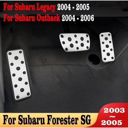 For Subaru Forester SG 2003-2005 Legacy 2004-2005 Outback 2004-2006 Stainless Steel Car Accelerator Fuel Brake Pedal Accessories