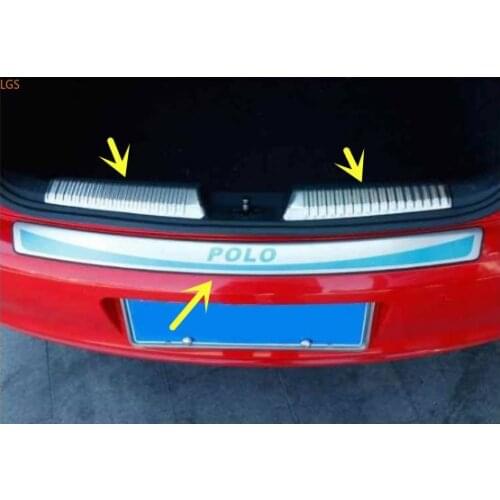 For Volkswagen Polo 2011-2018 High-quality stainless steel Trunk threshold Shield Scratch protection Car styling