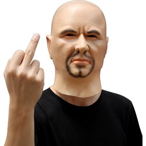 Environmentally friendly Scary Realistic Latex Mask Black Male Man mask Halloween Cosplay Masquerade prop Costumes Accessory