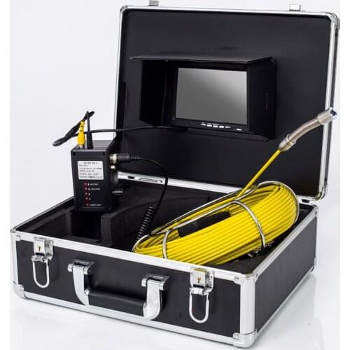 7''17MM Lens Pipe Sewer Inspection 20m Cable Drain Pipeline Endoscope Camera 6Pcs LED IP68 Waterproof