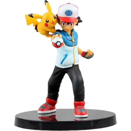 Game Pokemon Anime Figures Ash Ketchum Pikachu Cute Toys for Kids Action Figurals Model Doll Pocket Monster Gift Juguetes Figma
