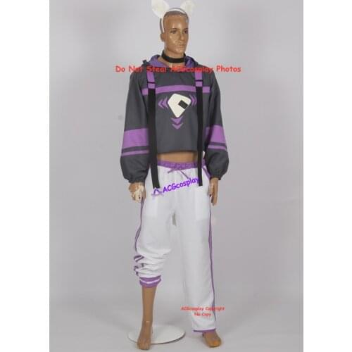 Nekomata Okayu vtuber cosplay costume include headgear and fur tail acgcosplay costume
