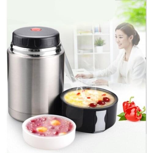 Lunch Box Stainless Steel Braised Beaker Double Wall Smolder Food Porridge Insulated Thermos Vacuum Pot Sou Bucket Stew pot