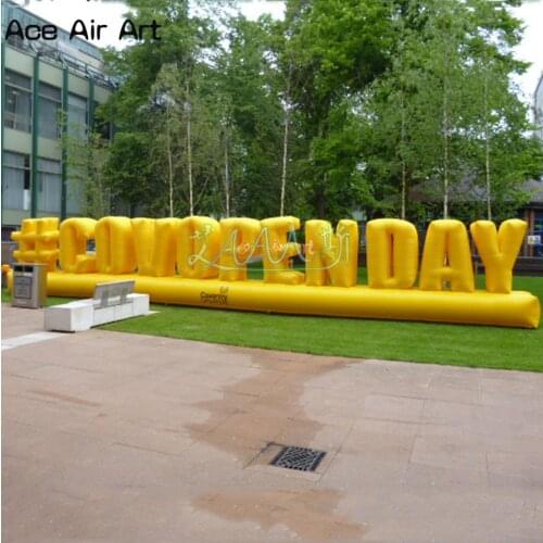 Customized letters model inflatable words base can stands well with inflating fan for events decoration and promotion