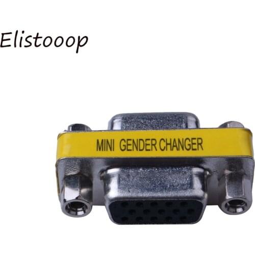 New Female to Female VGA HD15 Pin Gender Changer Convertor VGA Adapter for Monitors Projectors