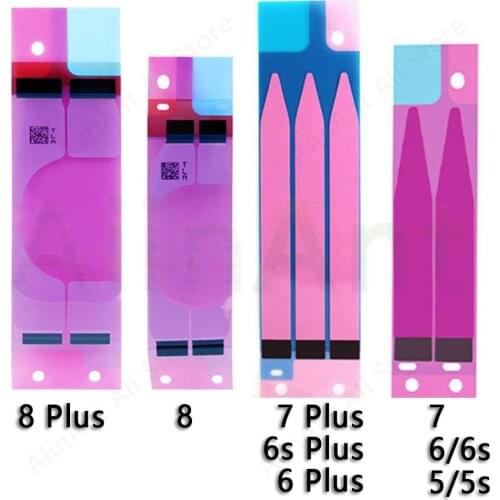 10 Piece Original Adhesive Sticker For iPhone X Xs Max XR 5s 5c 6 6s 7 8 Plus Battery Tape Strip Stickers Repair Parts