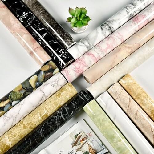 Pearlescent diy decorative film pvc furniture renovation stickers cabinet kitchen solid color waterproof self-adhesive wallpaper