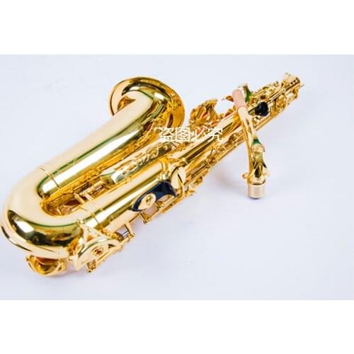 Professional Alto Saxophone 857EX , 62Z Gold Key Super Musical instrument Eb High Quality Electrophoretic Gold Sax Mouthpiece