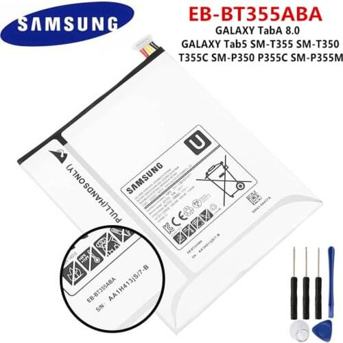 SAMSUNG Orginal Tablet EB-BT355ABE EB-BT355ABA Battery For Samsung Galaxy TabA 8.0 Galaxy Tab5 T355/C T350/P350 P355C/M +Tools