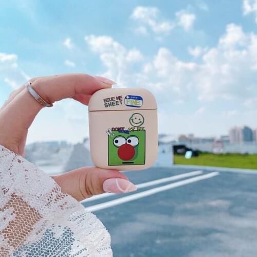 Cute cartoon clown crystal stickers pattern For Apple airpods 1 2 pro Bluetooth Headset Matte IMD Shell For Airpod Pro Case