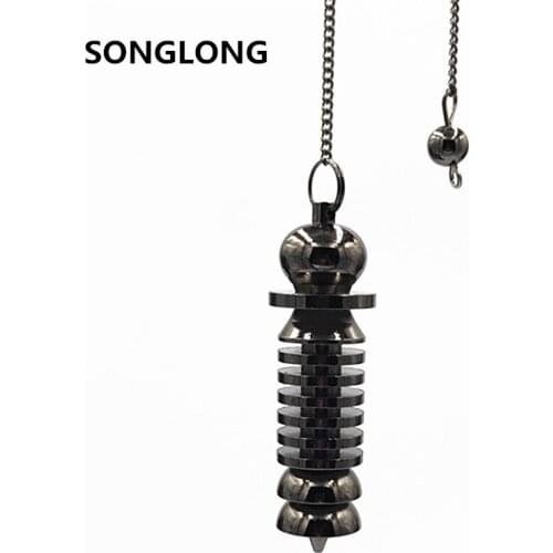 Spiral column Metal spirit swing divination hypnosis metal brass non-crystal metal copper solid standard pendulum energy therap