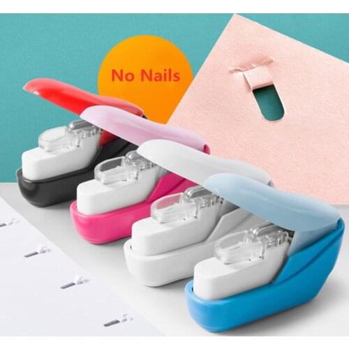 Stapler Without Staples Mini Cute Book Stapler No Staples No Nails Stapling Machine Stapleless Stapler Paper Stapler