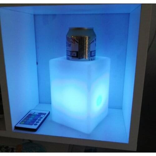LED Night Lights 16 Colour Changing Luminous flash flower Pots Light Up Champagne Beer Ice Bucket indoor Lamp Free Shipping 2pcs