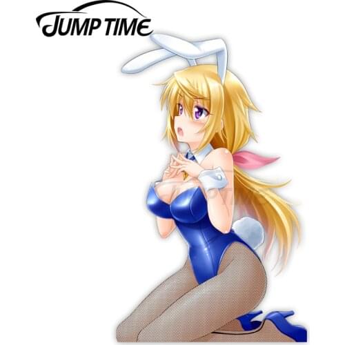 Jump Time 13 x 7.2cm For Infinite Stratos Charlotte Dunois Car Stickers Waterproof Decal Motorcycle Windshield Bumper Decoration