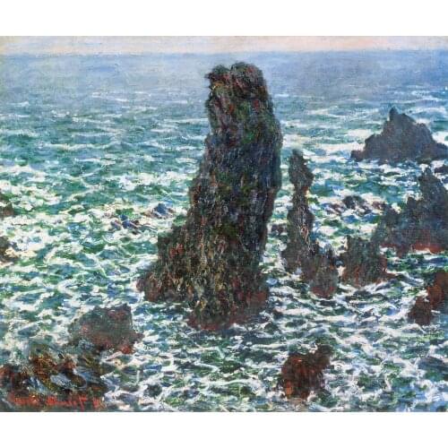 High quality Claude Monet paintings for sale The Pyramids of Port Coton, Belle-Ile-en-Mer Canvas art hand-painted