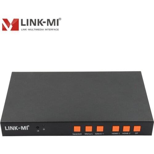 LINK-MI R90U Phone Mirror Cast Controller HD image rotated in 90 180 270 degrees vertical 2 HDMI 1 DP 1 USB Input Audio Out