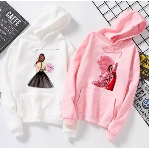 Winter Women Clothing Harajuku Casual Pullovers Oversize Hoodie Full Sleeves Hoodies For Teen Hoody Fashion Graphics Sweatshirt