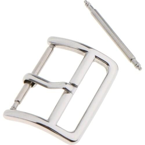 1 Piece Replacement Watch Strap Buckle with Spring Bar Screw Pin Buckle