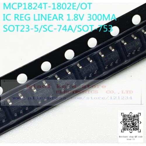 [10pcs]100%New original: MCP1824T-1802E/OT MCP1824T-2502E/OT MCP1824T-3002E/OT MCP1824T-3302E/OT - IC REG LINEAR 300MA SOT23-5