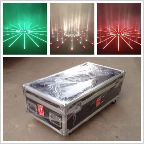 10pcs+flycase) 12x5w led bar wall washer rgb + warm white led beam effect dmx bar lyre wash led