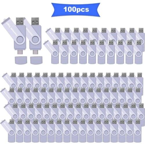100pcs/lot USB Flash 128gb Personalize logo Memory Stick 16GB 32GB TYPE-C Pendrive 4G 8G cle usb 64G USB Flash Drive For wedding