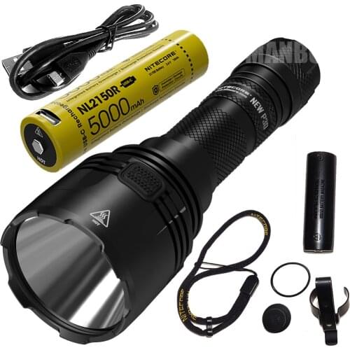 2021 NITECORE NEW P30 with NL2150R 5000mAh USB-C Rechargeable Battery+Charging Cable 1000Lumen LED Hunting Flashlight Waterproof