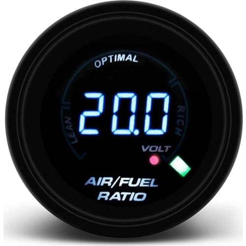 52mm Car Air Fuel Ratio gauge Electrical Digital Air Fuel Ratio Meter Narrowband Smoken Lens Car Gauge