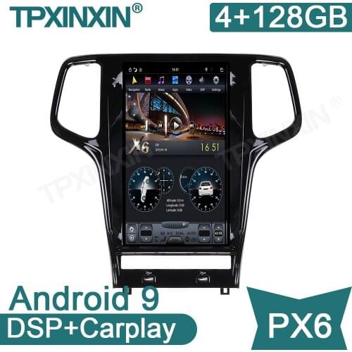 Tesla Style Android 9.0 128GB Car Radio GPS Navigation For Jeep Grand Cherokee 2010 - 2019 Auto Multimedia Player Stereo Carplay