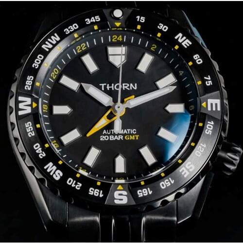 Sports Watch GMT Mens Mechanical Watch Top Luxury Brand Automatic Watches 200M Diver Luminous Wristwatches 45mm HZ6460 Movement