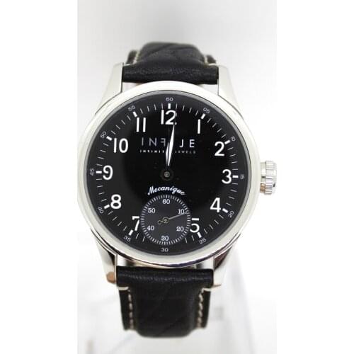INFIJE Manual Winding Watch in Steel with Leather Strap - MADE IN ITALY
