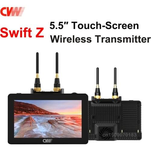 CVW Swift Z Wireless Video Transmission System Transmitter Receiver 5.5″ Monitor Touch Screen on Camera DSLR HDMI Field Monitor