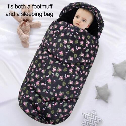 Stroller Baby Footmuff Universal Windproof Cotton Winter Warm Baby Sleeping Bag Envelope Swaddle For 0-3 Years Newborn