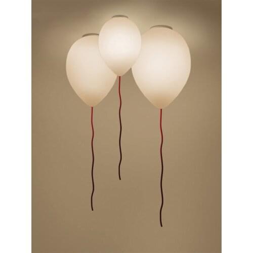 Designer White Glass Balloon Ceiling Lights Bedroom Restaurant Lighting Living Room Hanging Lamps Aisle Childrens Room Fixtures