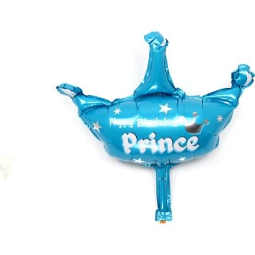 KAMMIZAD Crown Balloons Princess Children Toy 50pcs/lot Gender Reveal Wedding Aluminium Foil Party Supplies Decoration Globos