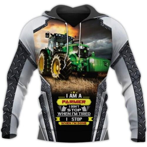Beautifu Tractor 3D Printed Jacket Men/women Harajuku Hoodie Unisex Casual Streetwear Sweatshirt Pullover Sudadera Hombre ZW0367