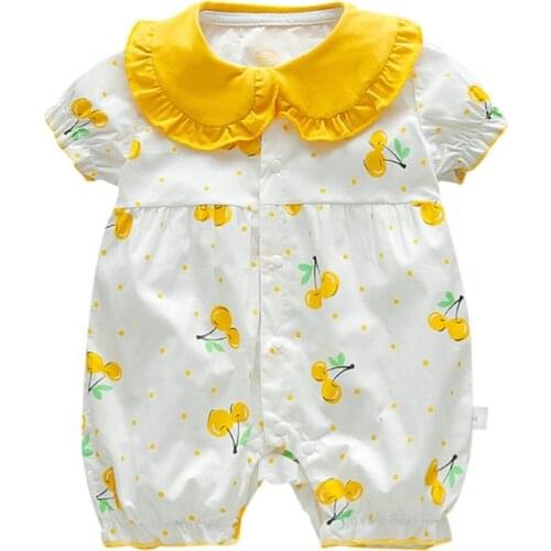 2021 Summer Boys And Girls Fashion Ha Cloth Newborn Baby Climbing Clothes Brands Baby Girl Romper Infant Costume Jumpsuit