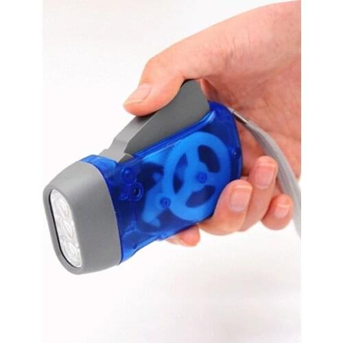 SMARAAD Mini Plastic Hand-Pressing Flash Light LED Outdoor Manual power generation Electric Torch For Camping On Foot Night Ride