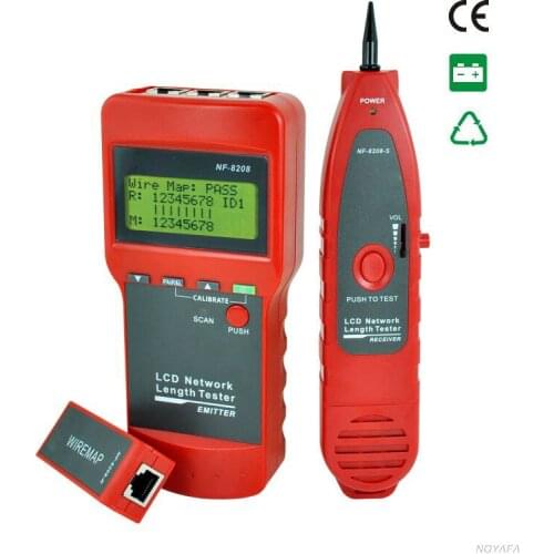NF-8208 LCD display UTP STP network cable Length tester