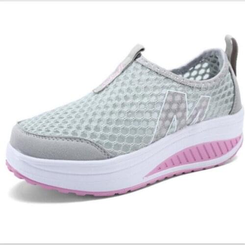 New popular Women Flat Shoes Woman Loafers Fashion Womens Slip On Shallow Swing Casual Shoes Women Flats Comfort mesh shoes