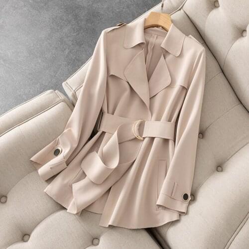 New Autumn Dress in 2021, Loose and Slim in Korea, Thin British Style, Long Sleeve and Short Windbreaker, Womens Coat