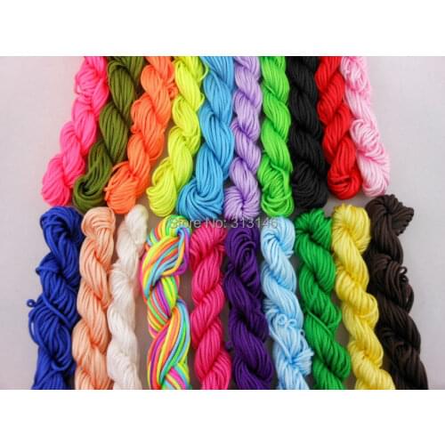 Wholesale HIgh Quality 20pcs 1.5mm Macrame Shamballa Bracelet Nylon Durable Cord Beading Rattail Braided Chinese Knot String