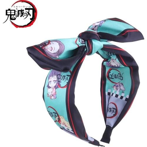 FashionDemon Slayer Knotted Headband Women HairBand Cute Hair Hoop for Women girls Hair Accessories FG1021