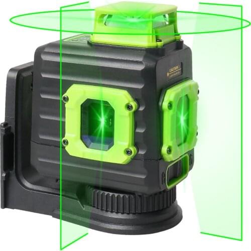 Huepar Cross Line Laser Level Green 360° Horizontal & Two Vertical Lines Self-Leveling Li-ion Battery Type-C Charging Port & Har