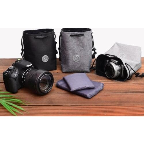 Camera drawstring Insert bags black for canon g7x mark ii 80d m50 60d dalr 200d eos m3 nikon d3400 d5100 d5600 d5200 b500 d3300