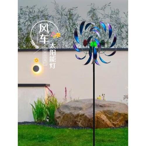 Garden decoration outdoor courtyard villa iron double-sided windmill rotary kindergarten ornaments Nordic style creative model